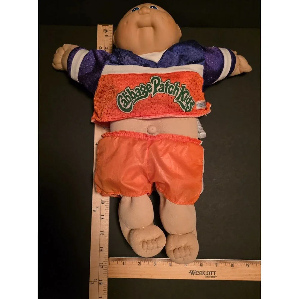 Vintage Cabbage Patch Kids Baby Doll Football Outfit Xavier Roberts Signed